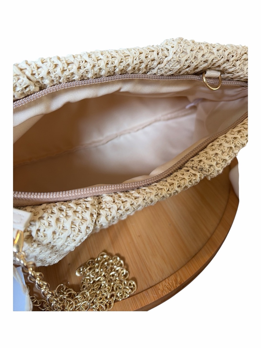NWT Capittana Straw Clutch Crossbody Bag - Natural, Woven, Beach Vacation - Picture 4 of 9